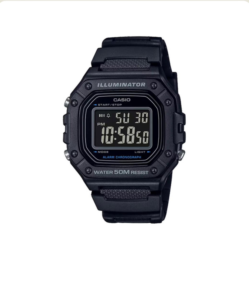 ساعت مچی مردانه کاسیو مدل CASIO-W-218H-1BVDF