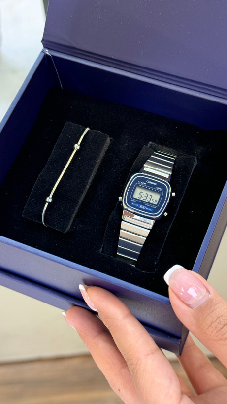 پک کادویی زنانه کاسیو مدل CASIO-LA670WA-2DF