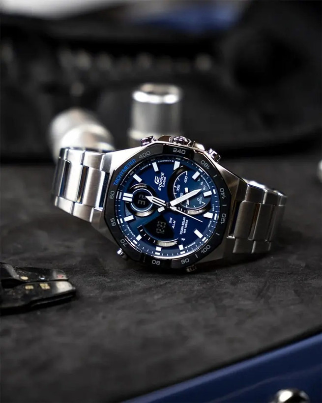 ساعت مچی مردانه EDIFICE مدل CASIO-ECB-950DB-2ADF