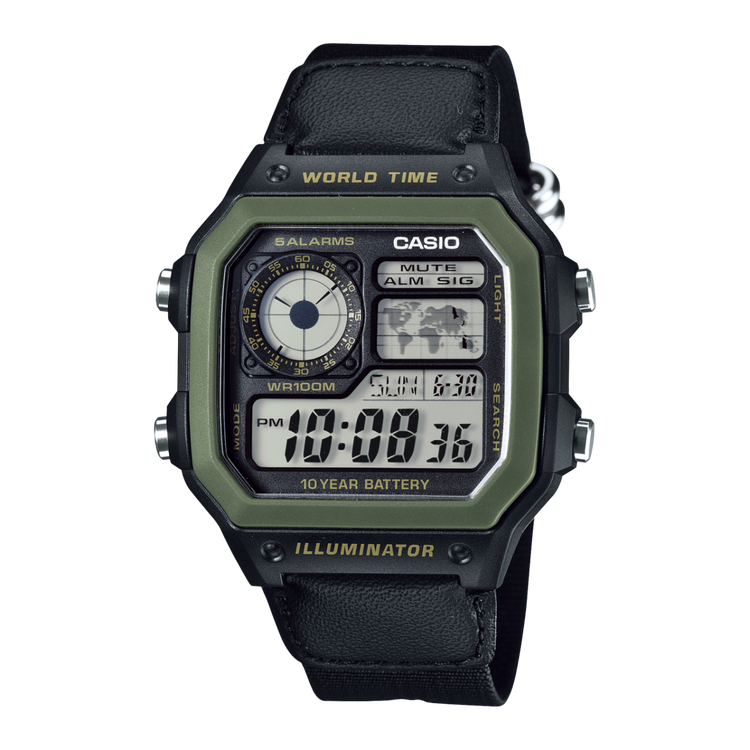 ساعت مچی کاسیو مدل CASIO-AE-1200WHB-1B